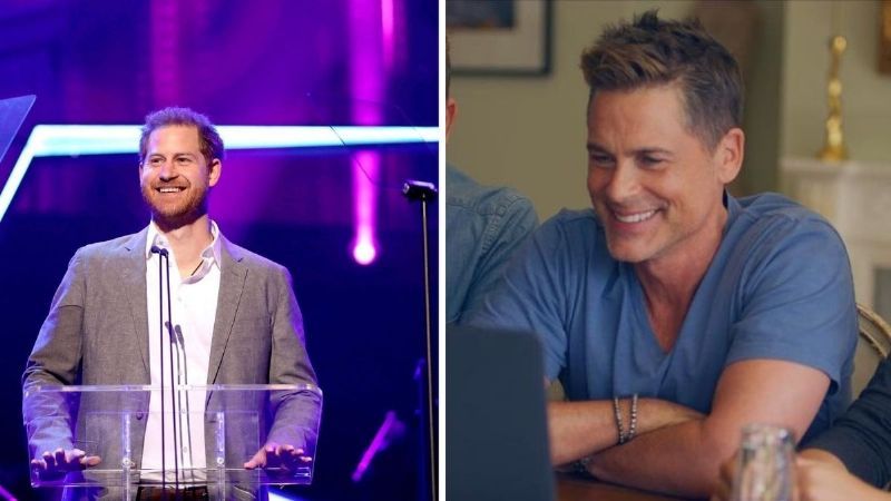 Nuevo look: el actor Rob Lowe asegura que vio a su vecino, el príncipe Harry, muy diferente