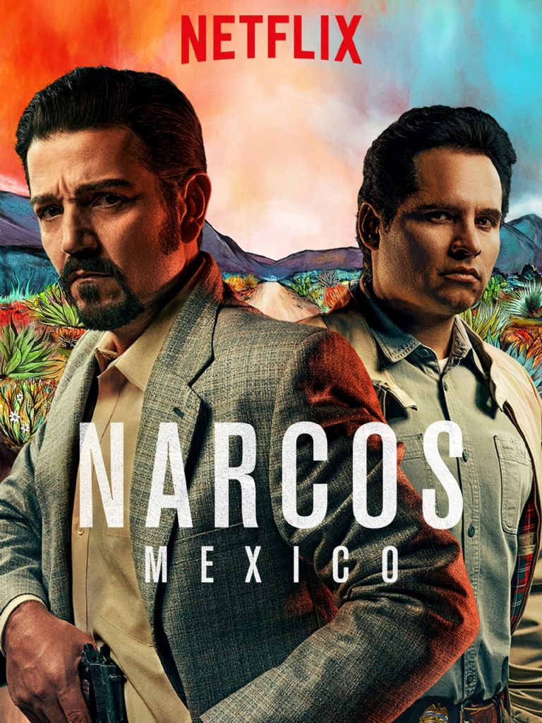 Diego Luna y Michael Peña en Narcos México