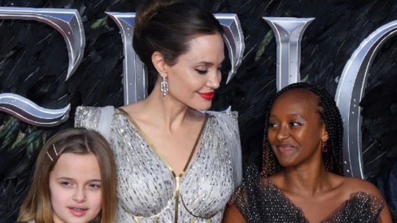 Guapísima y feliz: Angelina Jolie y sus hijas lucen elegantes mientras salen a tomar un café