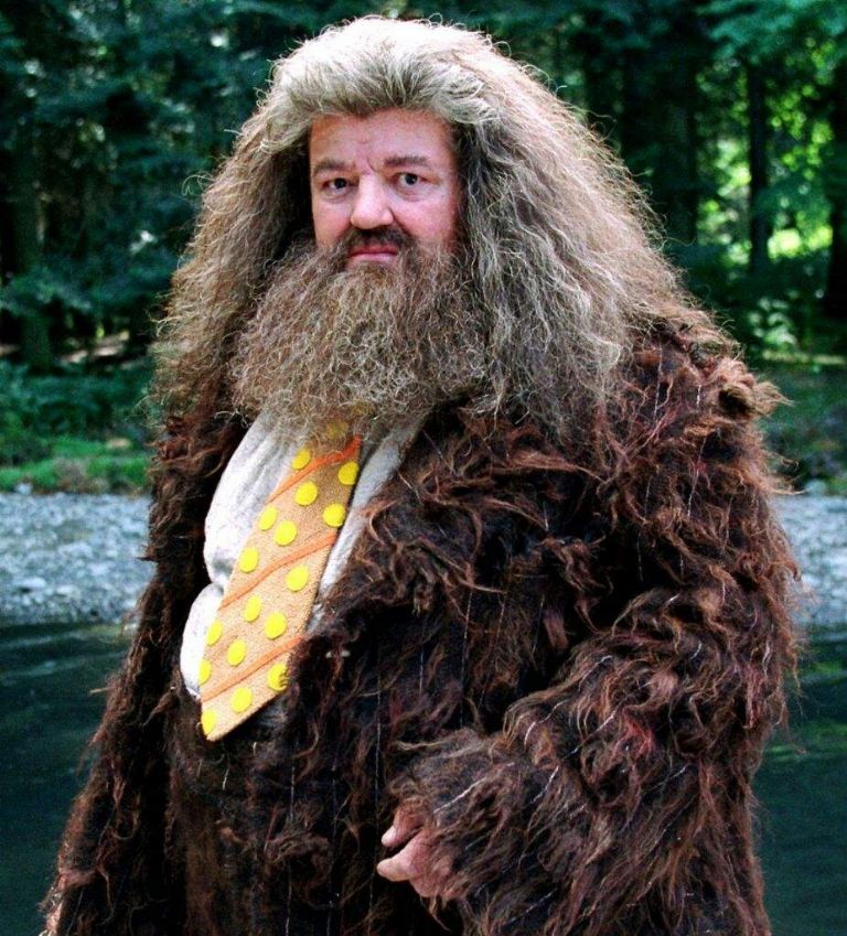 Robbie Coltrane en su rol de Hagrid