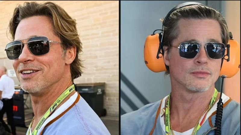 Brad Pitt luce elegante en el Gran Premio de EE. UU. en medio de una batalla legal con Angelina Jolie