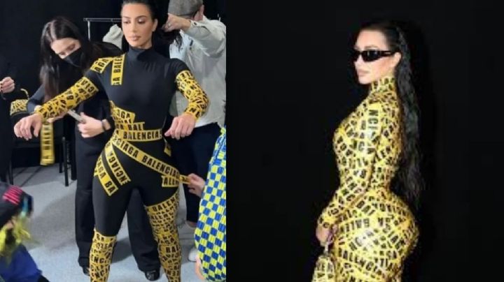 ¿Sí o no? Kim Kardashian se envuelve con una cinta de embalaje de Balenciaga