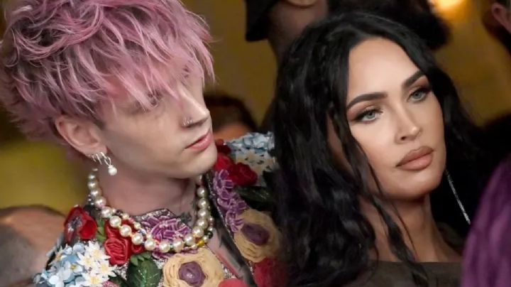 Megan Fox esquiva un beso de Machine Gun Kelly en un tenso video de alfombra roja