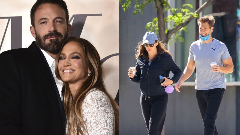 Ben Affleck celebra el romance con Jennifer Lopez mientras su ex Jennifer Garner 'enfría' los vínculos con su novio