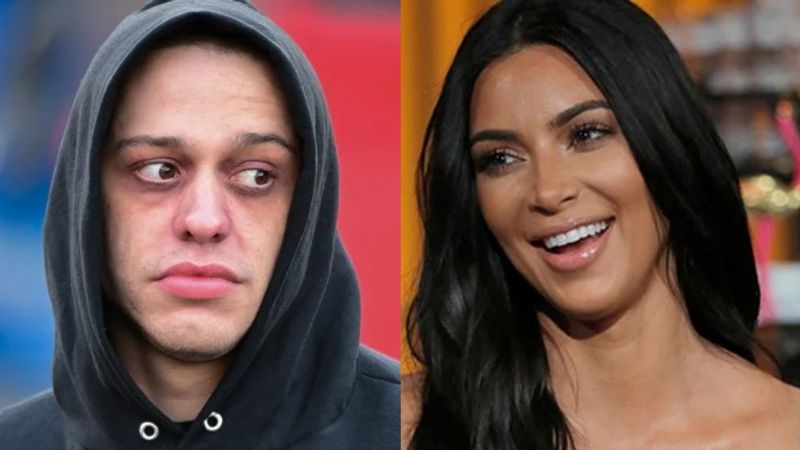 Kim Kardashian se pone creativa y le hace un collage a Pete Davidson en su día más difícil