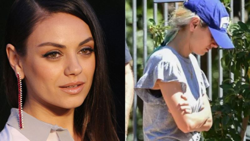 Mila Kunis tiñe su cabello de rubio con puntas azules en medio de revelaciones de Demi Moore