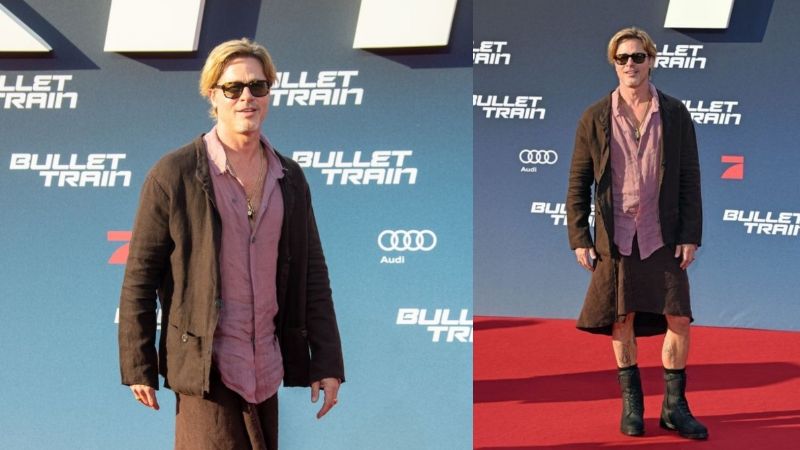 Se robó todas las miradas: Por qué Brad Pitt eligió usar una falda en el estreno de 'Bullet Train' en Berlín