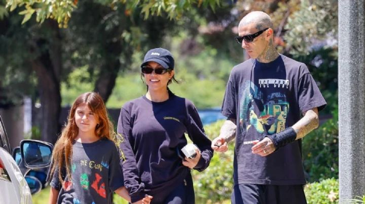 Kourtney Kardashian disfruta de una salida familiar con Travis Barker y su hija Penélope