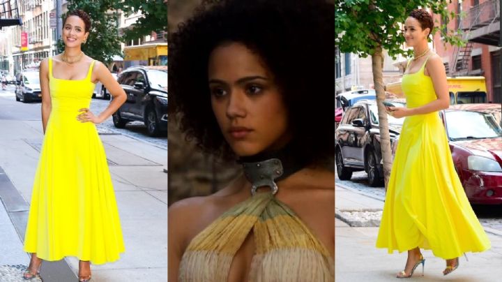 Nathalie Emmanuel de Game of Thrones deslumbra a todos con su glamour en un vestido amarillo brillante