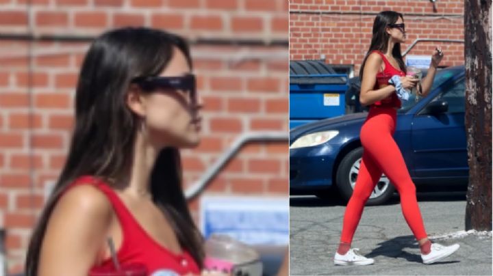 Eiza González luce su espectacular figura y eleva la temperatura en un ajustado body rojo