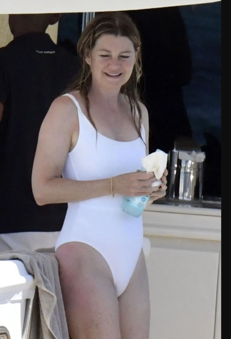 Ellen Pompeo, estrella de Grey's Anatomy, deslumbra con un traje de baño blanco y se roba todas las miradas