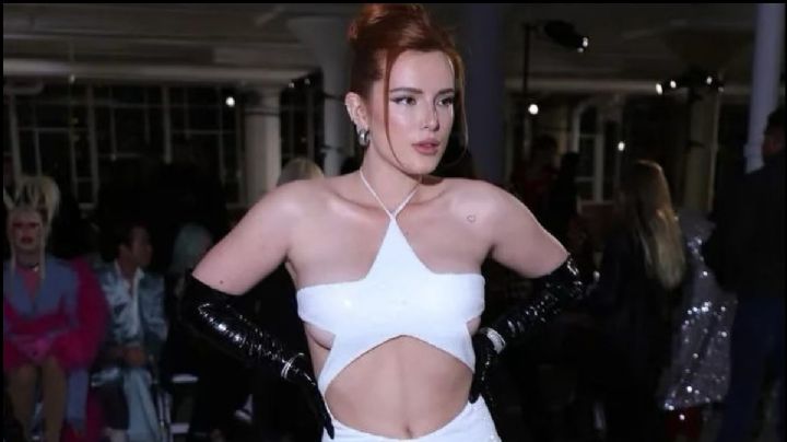 Aguanta la respiración antes de ver a Bella Thorne con su ajustado vestido de lentejuelas y guantes de látex