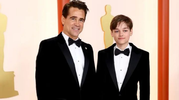 Parece un ángel, Colin Farrel presumió a su hijo en la alfombra roja de los Oscar