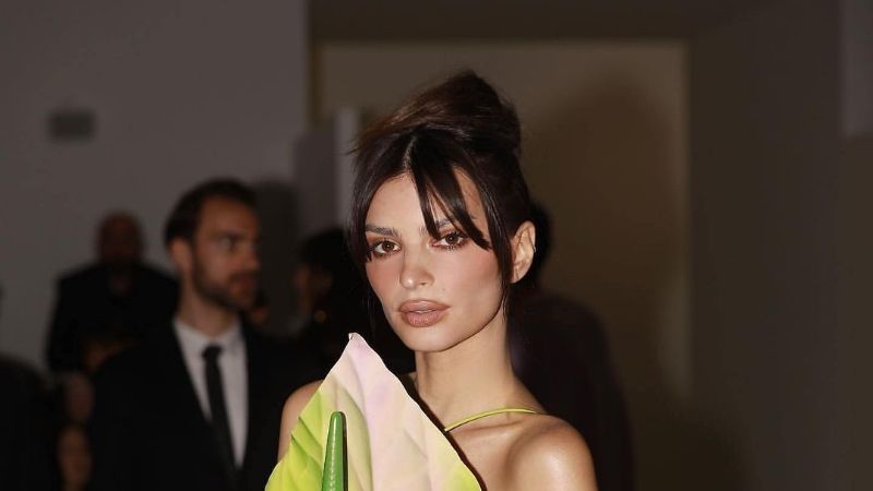 Emily Ratajkowski no deja nada a la imaginación usando sólo una flor como top en candentes fotos