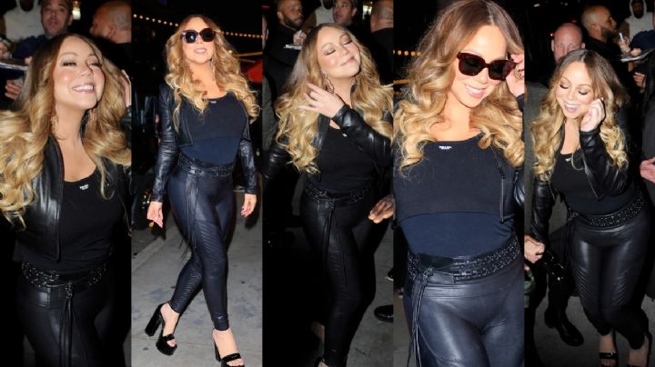 Mariah Carey deja boquiabiertos a todos con su atuendo de cuero negro