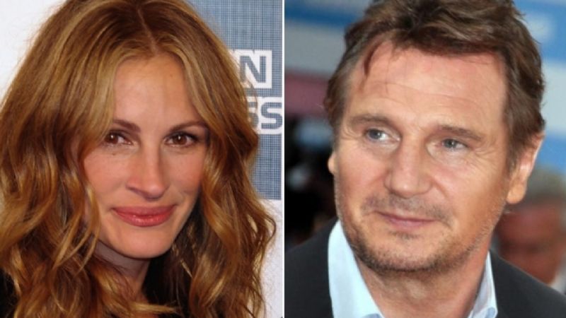 Toma asiento antes de conocer la diferencia de edad entre Liam Neeson y Julia Roberts